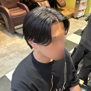 カラー パーマ メンズ メンズ特化/センター パート🩵のヘアスタイル