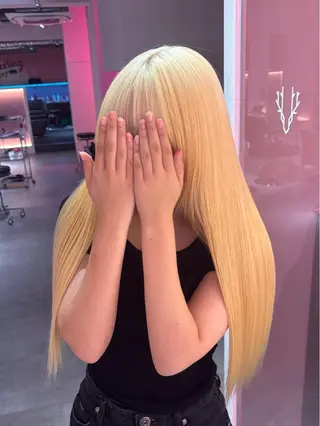 ロング カラー 田中麻鈴/ハイトーン /ミルクティーのヘアスタイル