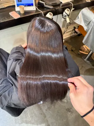 セミロング カラー パーマ 癖毛&ダメージ改善 カット/soyaのヘアスタイル