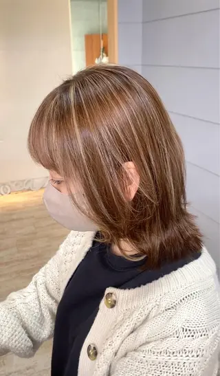 カラー 高難易度縮毛矯正　春日井　Soea(ソイア)所属・多久間 喬介のヘアスタイル