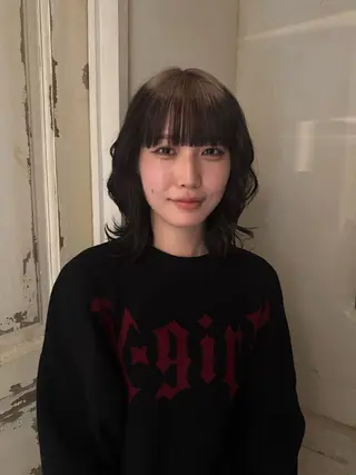 ミディアム カラー 笹原 叶のヘアスタイル