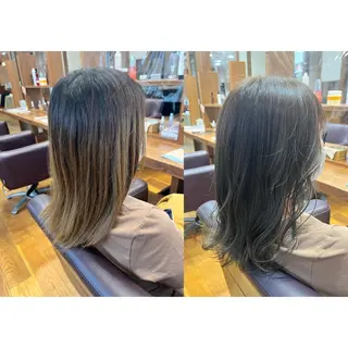 ミディアム カラー ヘアアレンジ topstylist 野口　雅のヘアスタイル