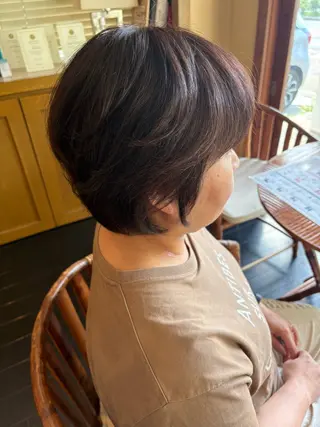 ショート カラー ⟡.·mamiya 縮毛矯正/ヘアセットのヘアスタイル