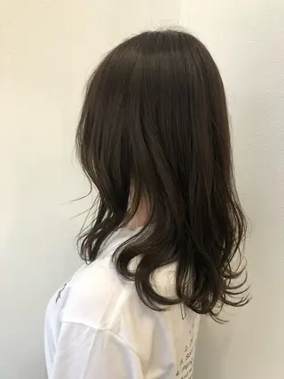セミロング カラー mama美容師 たかはし みくのヘアスタイル