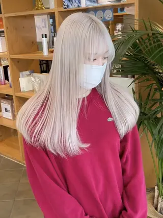 ロング パーマ メンズ カラー キッズ ヘアアレンジ カラー特化サロン Eir心斎橋のヘアスタイル