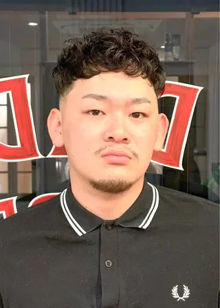 ショート パーマ メンズ DAD　BARBERSHOP所属・三宮メンズカット ヨシイッキのヘアスタイル