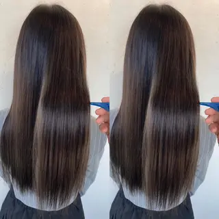 ロング 髪質改善 上品艶感カラーのヘアスタイル