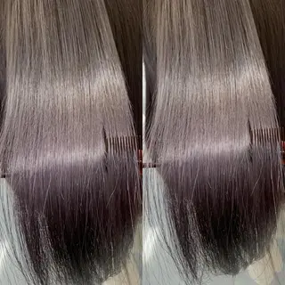 ロング 縮毛/レイヤー 韓国/橋口のヘアスタイル