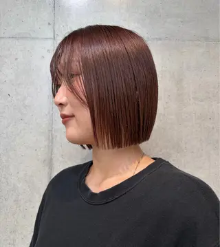 ショート カラー ヘアアレンジ ボブ艶モテカラー🫧 カリンのヘアスタイル