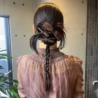 ロング ヘアアレンジ 広香🪽ハイトーン/ ヘアセットのヘアスタイル