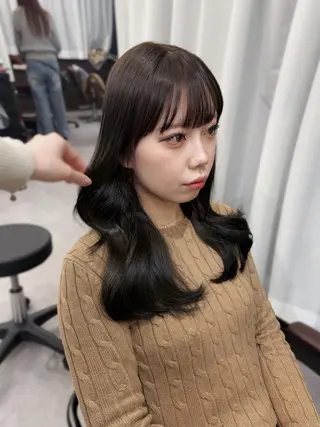 セミロング 梅田/髪質改善特化/ 艶カラー🫧さくらこのヘアスタイル