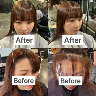 ミディアム 💘髪質改善＊クロス パーマ💘rina.のヘアスタイル