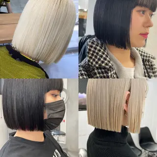 ショート カラー 韓国/ハイトーン/ ボブ🎀MIKU🎀のヘアスタイル