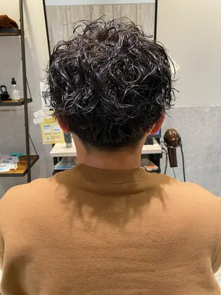パーマ メンズ 長津 健一郎のヘアスタイル