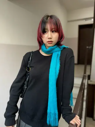 ミディアム オカモト ミユウのヘアスタイル