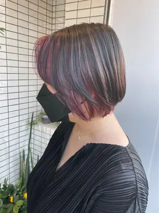 ショート カラー StellA所属・MIZUKI/町田/ ハイトーンカラーのヘアスタイル