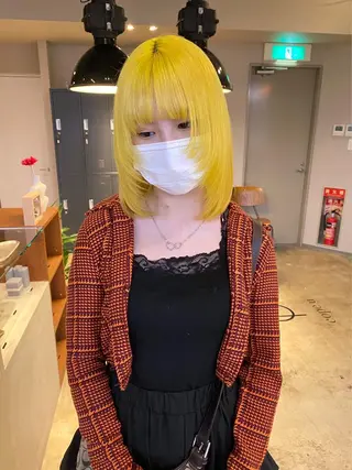 ミディアム カラー ブリーチ矯正/ ブリーチ特化mikaのヘアスタイル