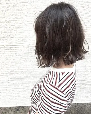 ミディアム カラー OFF YUYAのヘアスタイル