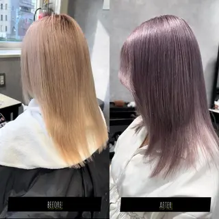 ミディアム カラー プルエクステ/透明感 カラー✨KAZUKIのヘアスタイル