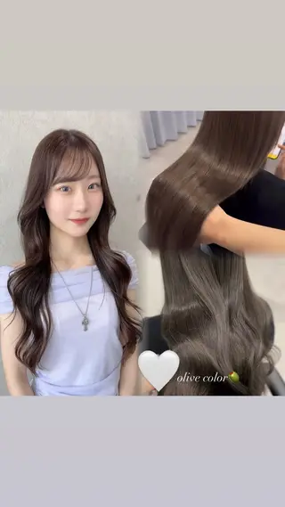 ロング カラー 赤み無し柔らかカラー 【梅田】madokaのヘアスタイル