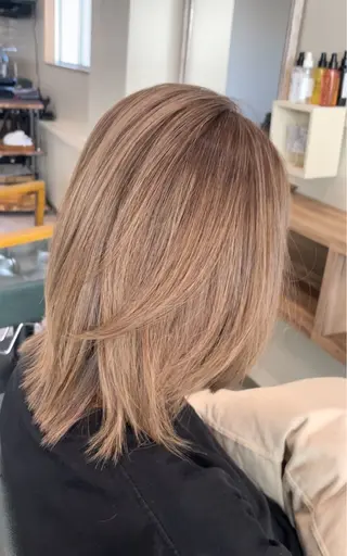 カラー ブリーチ/ストレート ダブルカラーtetoのヘアスタイル