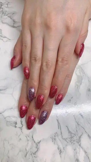 ネイル はな💎ネイル ワンホン、長さ出しのネイルデザイン