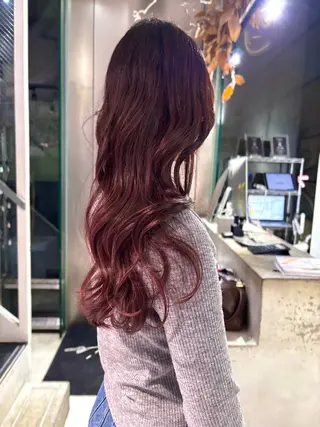 ロング カラー ayano/天神 ハイトーン/デザインのヘアスタイル