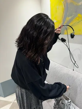 セミロング ホリグチ ルナのヘアスタイル