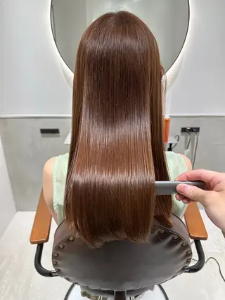 ミディアム カラー 銀座No.1髪質改善 縮毛矯正/本木のヘアスタイル