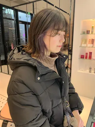 ショート カラー ハッシュカット/ハイ トーン/MANAMIのヘアスタイル