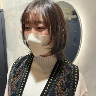 ミディアム カラー ヤマモト マイのヘアスタイル