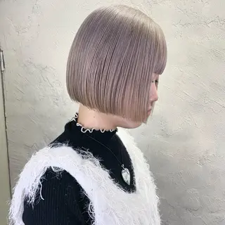 ショート カラー メンズ ボブ×柔らかいカラー 🩰misaki𓍼のヘアスタイル