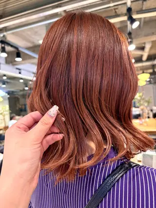 ミディアム カラー ユウナ🎀レイヤー/ 暖色カラーのヘアスタイル
