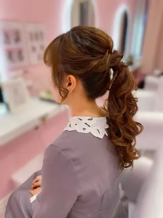 ロング ヘアアレンジ Set Salon Mémoire by miuprierre所属・推し活🪄🩷 川上 佳奈のヘアスタイル