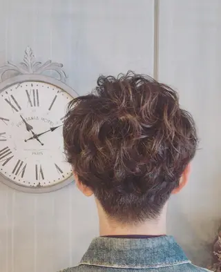 ショート パーマ メンズ 半個室女性salon 🩰Natsumiのヘアスタイル