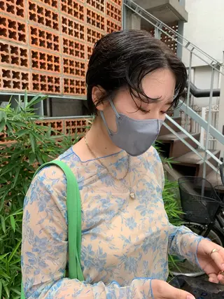 ショート パーマ ボブパーマコテ巻き風 パーマNo1深江秀平のヘアスタイル