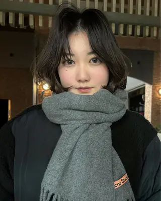 ミディアム BROUN®所属・江坂カットモデル nacaのヘアスタイル