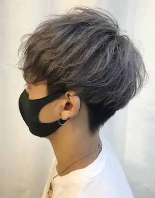 ショート カラー メンズ Piaコータロー ハイトーン&‪ボブのヘアスタイル