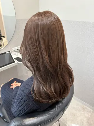 セミロング カラー 女性リピ90%🍨 🩷佐藤みずきのヘアスタイル