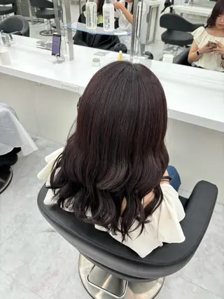 セミロング カラー 🫧韓国風透明感 ヘア🫧towaのヘアスタイル