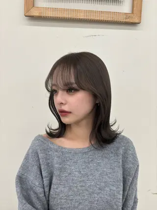 ミディアム レイヤーカット/髪質 改善/momo🎀のヘアスタイル
