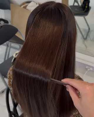 ロング りきと🦋河原町 縮毛矯正/艶カラーのヘアスタイル