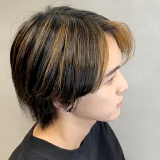 ショート カラー メンズ 飯塚 想のヘアスタイル