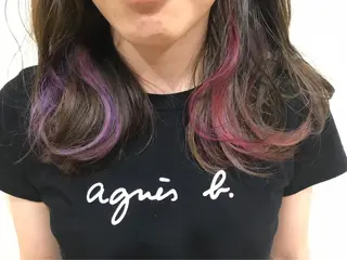 セミロング カラー ヘアアレンジ 指名支持率NO.1 スタイリストのヘアスタイル