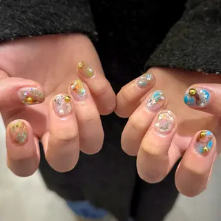 ネイル 𝙃𝙖𝙧𝙪⋆ ˚꩜｡個性派のネイルデザイン