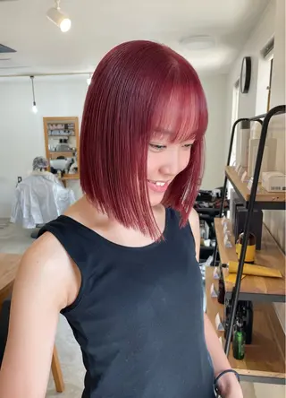 ショート カラー レイヤーカット🌙 縮毛矯正🪞ヒロキのヘアスタイル