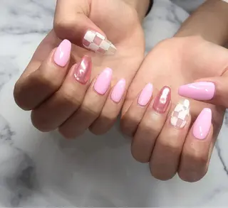 ロング カラー ヘアアレンジ キッズ ネイル マツエク・マツパ 福田 加奈のネイルデザイン