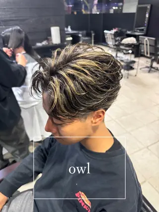 ショート パーマ メンズ メンズ専門 美容師✨ アメ村 堀江颯瑛のヘアスタイル