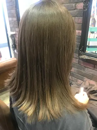 セミロング カラー パーマ ヘアアレンジ olga所属・松尾謙佑【ハイライト LEDエクステ】のヘアスタイル