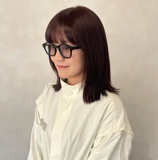 ミディアム カラー ミウラ サクラコのヘアスタイル